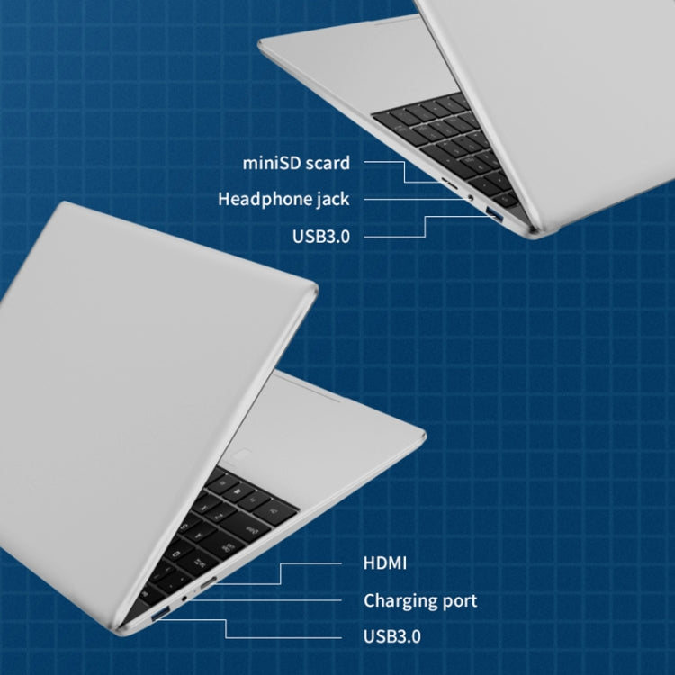 GXMO F152G แล็ปท็อป 15.6 นิ้ว, Windows 11 Intel Alder Lake N95 Quad Core, รองรับสแกนลายนิ้วมือปลดล็อก, 16GB+512GB