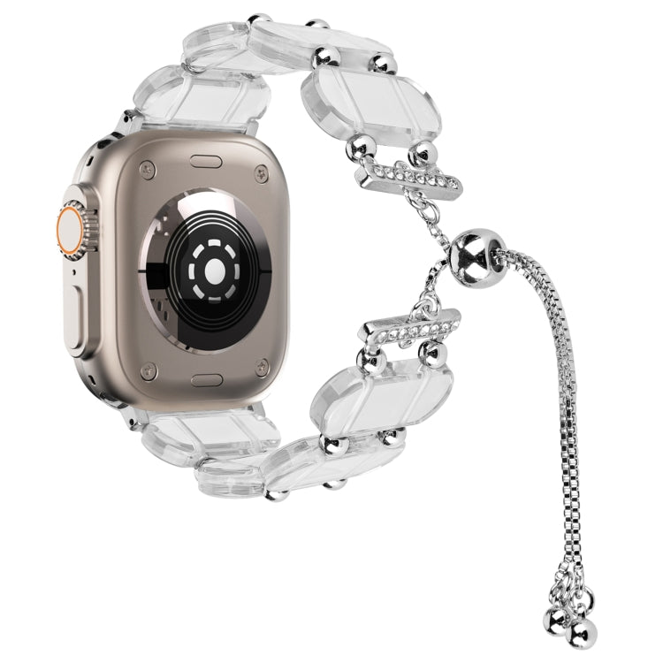 สายรัดนาฬิกาโซ่เรซินแบบดึงออกได้ สำหรับ Apple Watch Series 9 ขนาด 41 มม. สำหรับ Apple Watch Ultra ขนาด 49 มม.