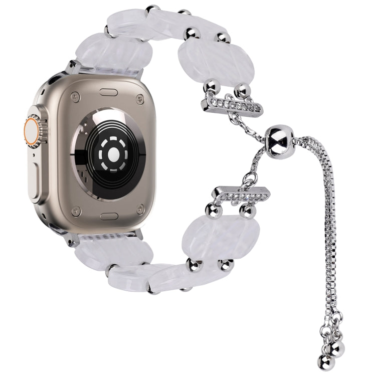 สายรัดนาฬิกาโซ่เรซินแบบดึงออกได้ สำหรับ Apple Watch Series 9 ขนาด 41 มม. สำหรับ Apple Watch Ultra ขนาด 49 มม.
