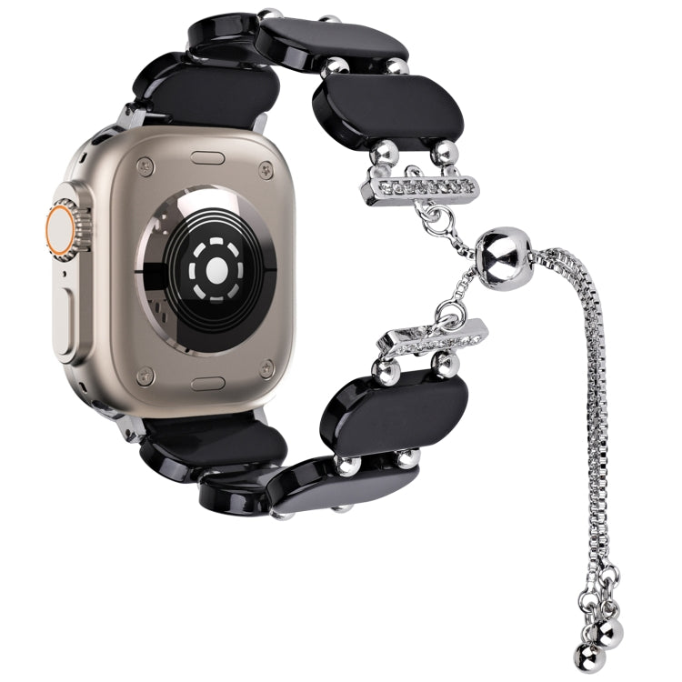 สายรัดนาฬิกาโซ่เรซินแบบดึงออกได้ สำหรับ Apple Watch Series 9 ขนาด 41 มม. สำหรับ Apple Watch Ultra ขนาด 49 มม.