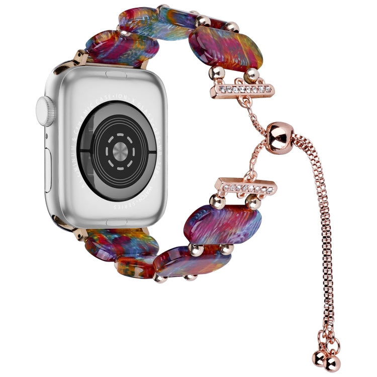 สายรัดนาฬิกาโซ่เรซินแบบเลื่อนเก็บได้ สำหรับ Apple Watch Series 5 ขนาด 44 มม. สำหรับ Apple Watch Series 5 ขนาด 40 มม.