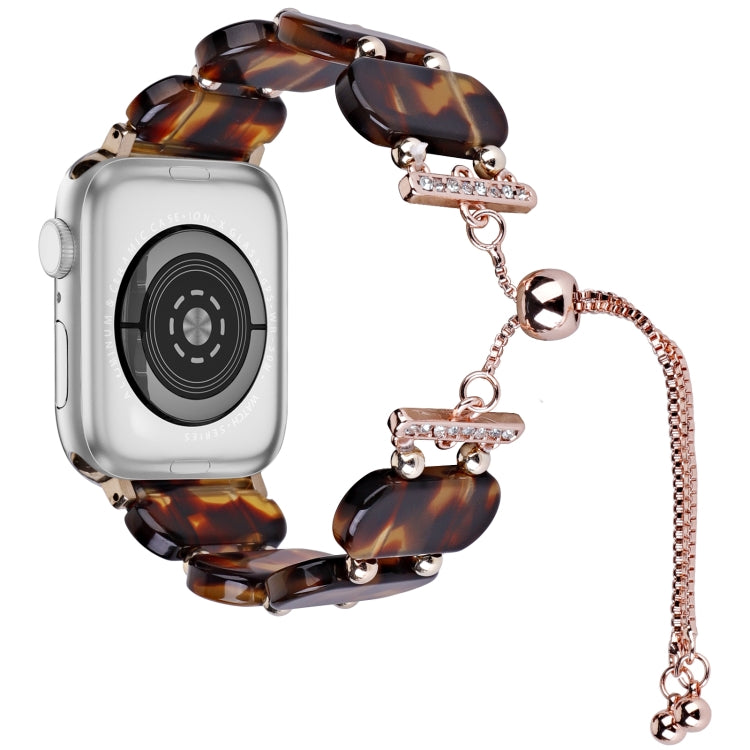 สายรัดนาฬิกาโซ่เรซินแบบเลื่อนเก็บได้ สำหรับ Apple Watch ขนาด 42 มม. สำหรับ Apple Watch ขนาด 38 มม.