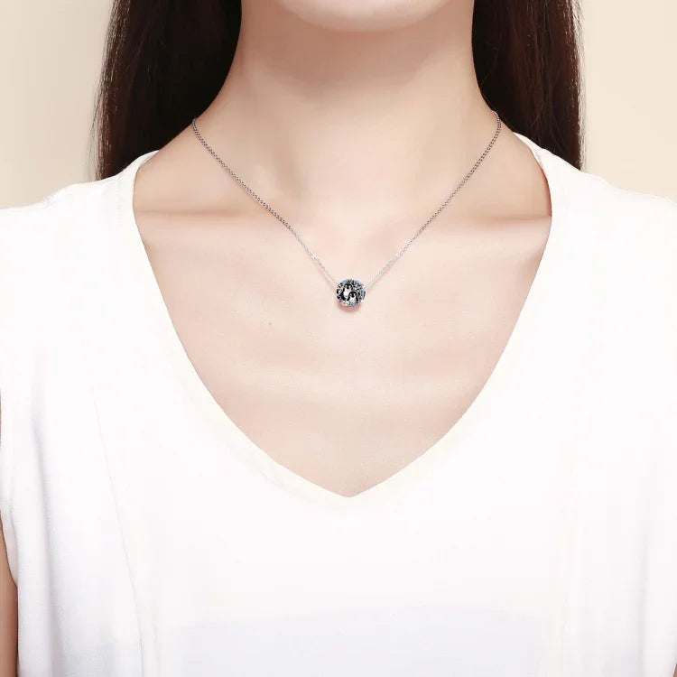 สร้อยข้อมือประดับลูกปัดเพชรรูปบ้านเพนกวินเงินสเตอร์ลิง S925