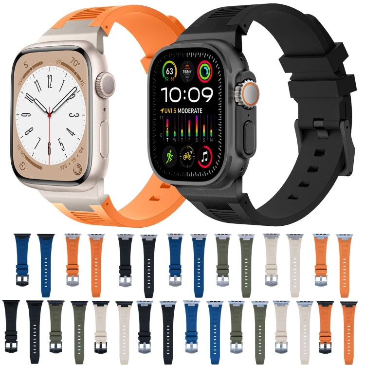 สายรัดนาฬิกาซิลิโคนเหลว Loners สำหรับ Apple Watch Series 7 45mm, สำหรับ Apple Watch SE 44mm, สำหรับ Apple Watch Series 6 44mm