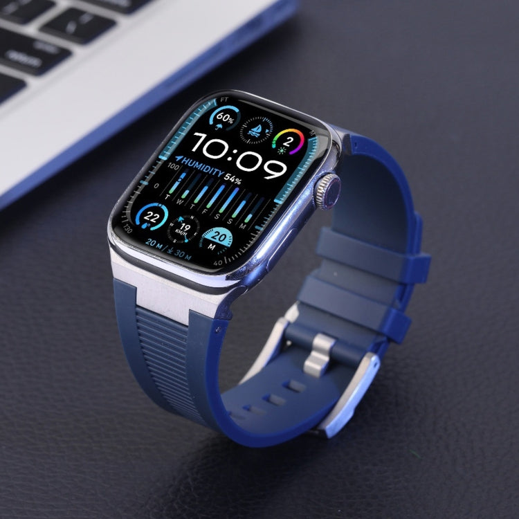 สายรัดนาฬิกาซิลิโคนเหลว Loners สำหรับ Apple Watch Series 7 45mm, สำหรับ Apple Watch SE 44mm, สำหรับ Apple Watch Series 6 44mm