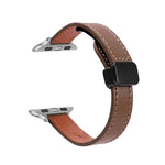 สายรัดนาฬิกาหนังแท้บางพร้อมหัวล็อกแม่เหล็ก สำหรับ Apple Watch 38mm