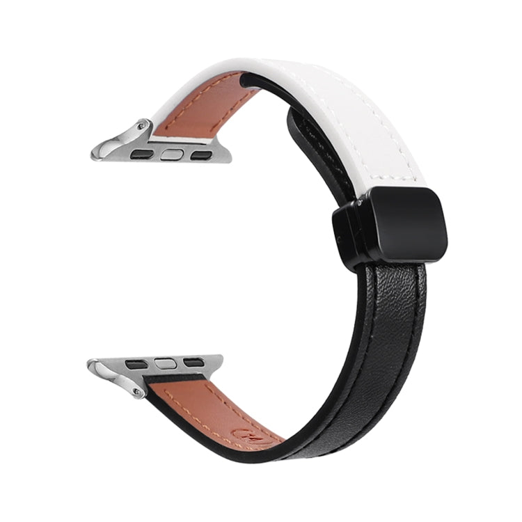 สายรัดนาฬิกาหนังแท้บางพร้อมหัวล็อกแม่เหล็ก สำหรับ Apple Watch 38mm