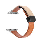 สายรัดนาฬิกาหนังแท้บางพร้อมหัวล็อกแม่เหล็ก สำหรับ Apple Watch 38mm