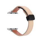 สายรัดนาฬิกาหนังแท้บางพร้อมหัวล็อกแม่เหล็ก สำหรับ Apple Watch 38mm