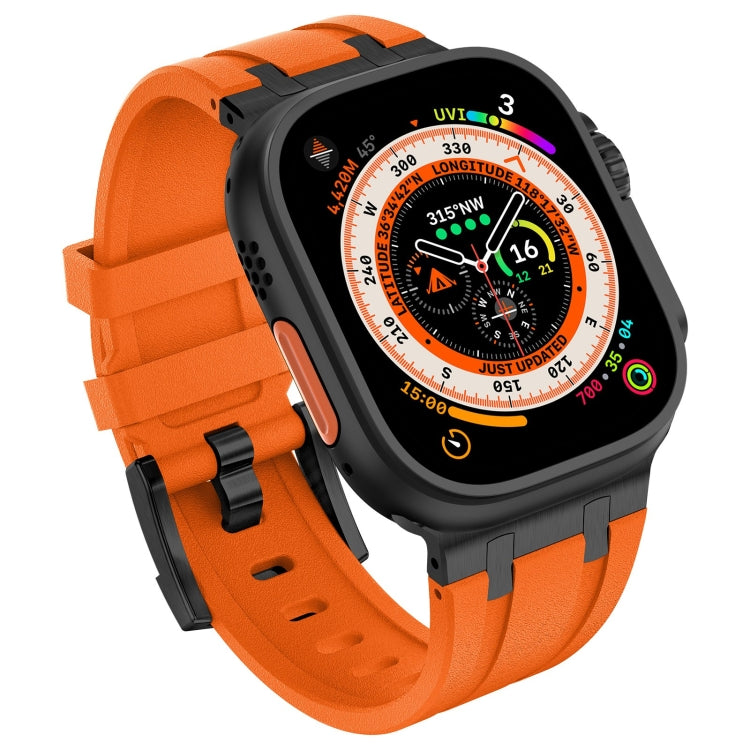 สายรัดนาฬิกาซิลิโคนเหลวลายหินสำหรับ Apple Watch SE 2023 44mm, สำหรับ Apple Watch Ultra 2 49mm, สำหรับ Apple Watch Series 9 45mm, สำหรับ Apple Watch Ultra 49mm