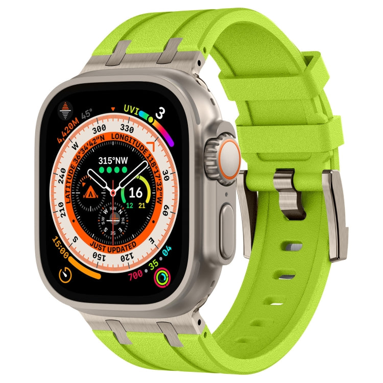 สายรัดนาฬิกาซิลิโคนเหลวลายหินสำหรับ Apple Watch SE 2023 44mm, สำหรับ Apple Watch Ultra 2 49mm, สำหรับ Apple Watch Series 9 45mm, สำหรับ Apple Watch Ultra 49mm