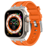 สายรัดนาฬิกาซิลิโคนเหลวลายหินสำหรับ Apple Watch SE 2023 44mm, สำหรับ Apple Watch Ultra 2 49mm, สำหรับ Apple Watch Series 9 45mm, สำหรับ Apple Watch Ultra 49mm