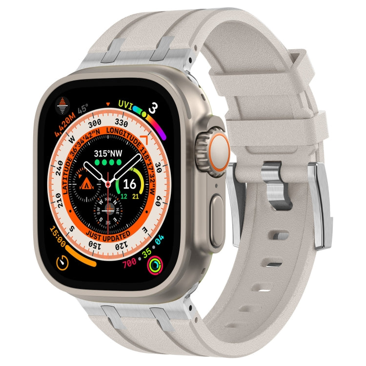 สายรัดนาฬิกาซิลิโคนเหลวลายหินสำหรับ Apple Watch SE 2023 44mm, สำหรับ Apple Watch Ultra 2 49mm, สำหรับ Apple Watch Series 9 45mm, สำหรับ Apple Watch Ultra 49mm