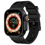 สายรัดนาฬิกาซิลิโคนเหลวลายหินสำหรับ Apple Watch SE 2023 44mm, สำหรับ Apple Watch Ultra 2 49mm, สำหรับ Apple Watch Series 9 45mm, สำหรับ Apple Watch Ultra 49mm