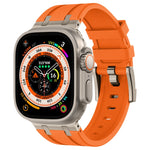 สายรัดนาฬิกาซิลิโคนเหลวลายหินสำหรับ Apple Watch SE 2023 44mm, สำหรับ Apple Watch Ultra 2 49mm, สำหรับ Apple Watch Series 9 45mm, สำหรับ Apple Watch Ultra 49mm