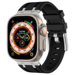 สายรัดนาฬิกาซิลิโคนเหลวลายหินสำหรับ Apple Watch SE 2023 44mm, สำหรับ Apple Watch Ultra 2 49mm, สำหรับ Apple Watch Series 9 45mm, สำหรับ Apple Watch Ultra 49mm