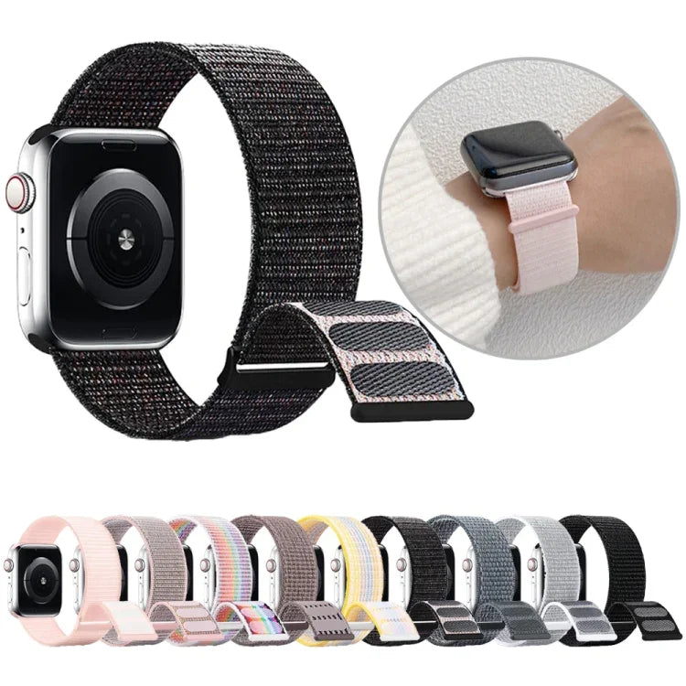 สายรัดนาฬิกาไนลอนแบบตะขอคู่และห่วง สำหรับ Apple Watch 38mm