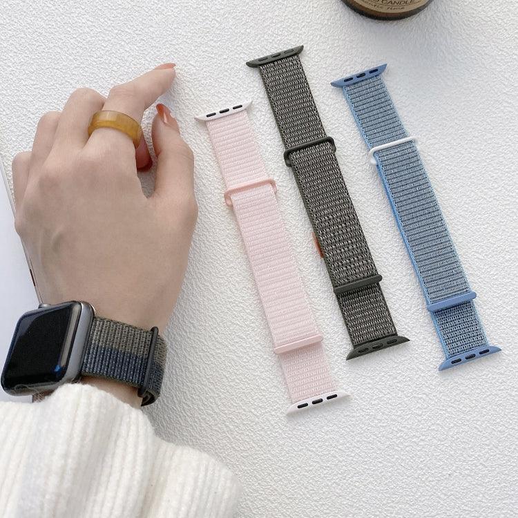 สายรัดนาฬิกาไนลอนแบบตะขอคู่และห่วง สำหรับ Apple Watch 38mm