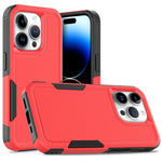 เคสโทรศัพท์ 2 in 1 PC + TPU สำหรับ iPhone 16, สำหรับ iPhone 15 Pro Max, สำหรับ iPhone 15 Pro, สำหรับ iPhone 15 Plus, สำหรับ iPhone 15, สำหรับ iPhone SE 2022 / 2020 / 8 / 7 / 6, สำหรับ iPhone X / XS, สำหรับ iPhone XR