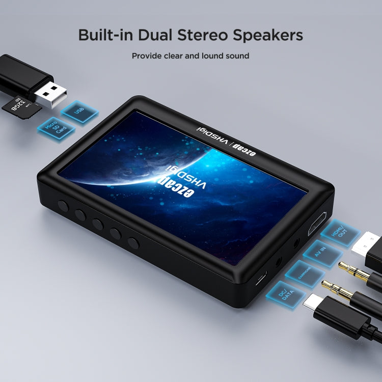 กล่องบันทึกวิดีโอ Ezcap 180 VHSDigi หน้าจอ 4.3 นิ้ว, Ezcap 180