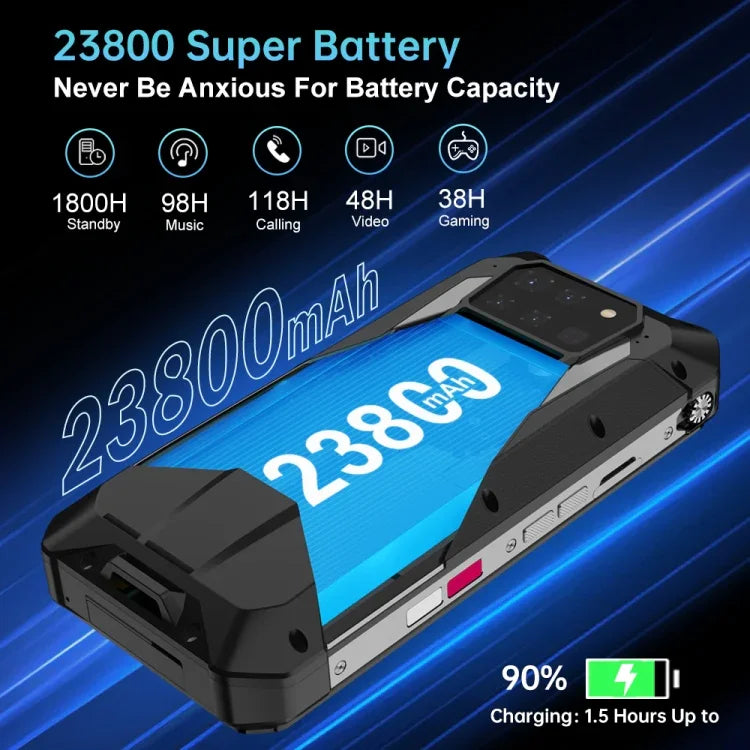 Unihertz Tank 3 Pro 5G / 8849, โปรเจคเตอร์, กล้อง 200MP, มองเห็นในที่มืด, แบตเตอรี่ 23800mAh, 6.79 นิ้ว Android 13 Dimensity 8200 Octa Core, เครือข่าย: 5G, 16GB+512GB