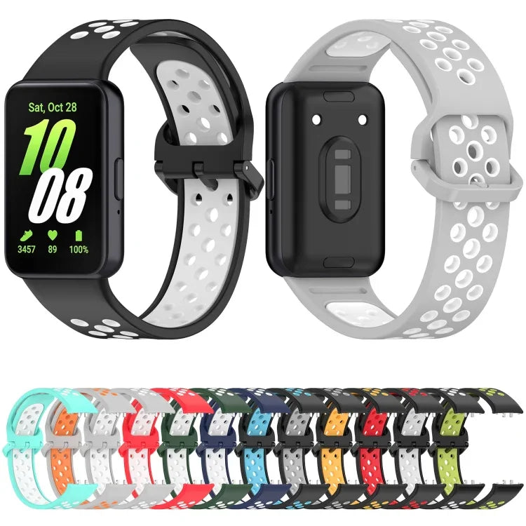 สายซิลิโคนสองสีระบายอากาศได้ สำหรับ Samsung Galaxy Fit 3