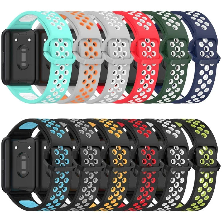 สายซิลิโคนสองสีระบายอากาศได้ สำหรับ Samsung Galaxy Fit 3