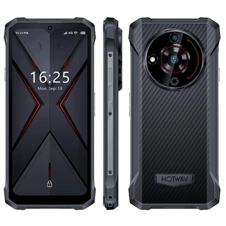 HOTWAV T7 โทรศัพท์กันกระแทก, แบตเตอรี่ 6280mAh, 6.52 นิ้ว Android 13 MT8788 Octa Core, เครือข่าย: 4G, OTG, 4GB+128GB