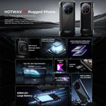 HOTWAV T7 โทรศัพท์กันกระแทก, แบตเตอรี่ 6280mAh, 6.52 นิ้ว Android 13 MT8788 Octa Core, เครือข่าย: 4G, OTG, 4GB+128GB