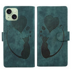 เคสโทรศัพท์หนังปั๊มลายปากกา หัวใจ แมว สำหรับ iPhone 17 Pro Max, สำหรับ iPhone 17 Pro, สำหรับ iPhone 17, สำหรับ iPhone Air, สำหรับ iPhone 15 Pro Max, สำหรับ iPhone 15 Pro, สำหรับ iPhone 15 Plus, สำหรับ iPhone 15