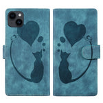 เคสโทรศัพท์หนังปั๊มลายปากกา หัวใจ แมว สำหรับ iPhone 14 Plus, สำหรับ iPhone 14, สำหรับ iPhone 14 Pro, สำหรับ iPhone 14 Pro Max, สำหรับ iPhone 7 / 8 / SE 2022, สำหรับ iPhone 13 Pro Max, สำหรับ iPhone 13 Pro, สำหรับ iPhone 13
