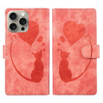 เคสโทรศัพท์หนังปั๊มลายปากกา หัวใจ แมว สำหรับ iPhone 14 Plus, สำหรับ iPhone 14, สำหรับ iPhone 14 Pro, สำหรับ iPhone 14 Pro Max, สำหรับ iPhone 7 / 8 / SE 2022, สำหรับ iPhone 13 Pro Max, สำหรับ iPhone 13 Pro, สำหรับ iPhone 13