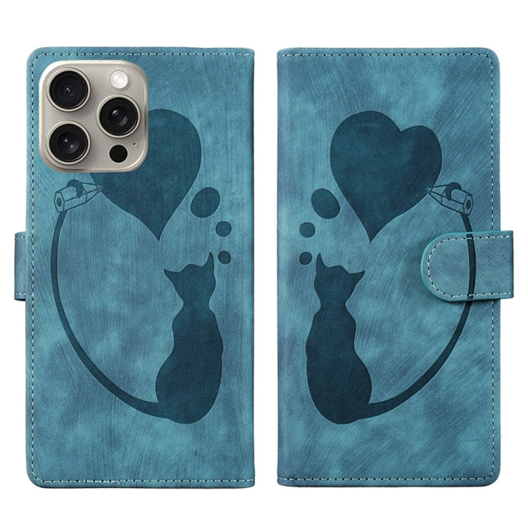 เคสโทรศัพท์หนังปั๊มลายปากกา หัวใจ แมว สำหรับ iPhone 14 Plus, สำหรับ iPhone 14, สำหรับ iPhone 14 Pro, สำหรับ iPhone 14 Pro Max, สำหรับ iPhone 7 / 8 / SE 2022, สำหรับ iPhone 13 Pro Max, สำหรับ iPhone 13 Pro, สำหรับ iPhone 13