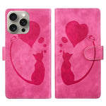 เคสโทรศัพท์หนังปั๊มลายปากกา หัวใจ แมว สำหรับ iPhone 14 Plus, สำหรับ iPhone 14, สำหรับ iPhone 14 Pro, สำหรับ iPhone 14 Pro Max, สำหรับ iPhone 7 / 8 / SE 2022, สำหรับ iPhone 13 Pro Max, สำหรับ iPhone 13 Pro, สำหรับ iPhone 13