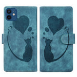 เคสโทรศัพท์หนังปั๊มลายปากกาและหัวใจแมว สำหรับ iPhone 13 mini, สำหรับ iPhone 12, สำหรับ iPhone 12 Pro Max, สำหรับ iPhone 12 Pro, สำหรับ iPhone 12 mini, สำหรับ iPhone 11 Pro Max, สำหรับ iPhone 11, สำหรับ iPhone 11 Pro