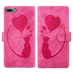 เคสโทรศัพท์หนังปั๊มลายหัวใจแมว Pen สำหรับ iPhone X / XS, สำหรับ iPhone XR, สำหรับ iPhone XS Max, สำหรับ iPhone 7 Plus / 8 Plus