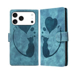 เคสโทรศัพท์หนังปั๊มลายปากกา หัวใจ แมว สำหรับ iPhone 17 Pro Max, สำหรับ iPhone 17 Pro, สำหรับ iPhone 17, สำหรับ iPhone Air, สำหรับ iPhone 15 Pro Max, สำหรับ iPhone 15 Pro, สำหรับ iPhone 15 Plus, สำหรับ iPhone 15