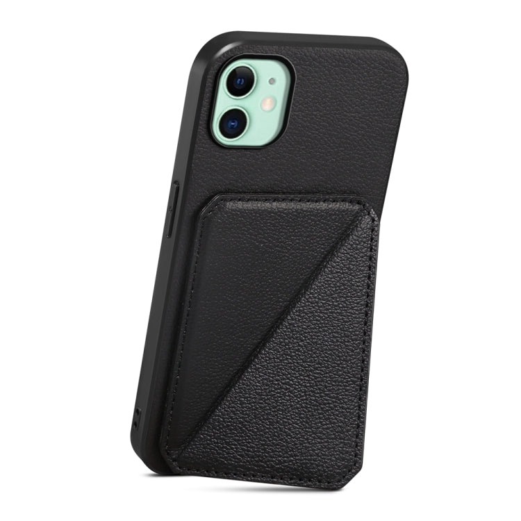 เคสโทรศัพท์ที่ใส่บัตรสองช่องลายหนังลูกวัว D04 สำหรับ iPhone 11, สำหรับ iPhone 11 Pro, สำหรับ iPhone X / XS, สำหรับ iPhone XR, สำหรับ iPhone XS Max, สำหรับ iPhone 7 Plus / 8 Plus