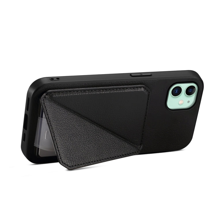 เคสโทรศัพท์ที่ใส่บัตรสองช่องลายหนังลูกวัว D04 สำหรับ iPhone 11, สำหรับ iPhone 11 Pro, สำหรับ iPhone X / XS, สำหรับ iPhone XR, สำหรับ iPhone XS Max, สำหรับ iPhone 7 Plus / 8 Plus