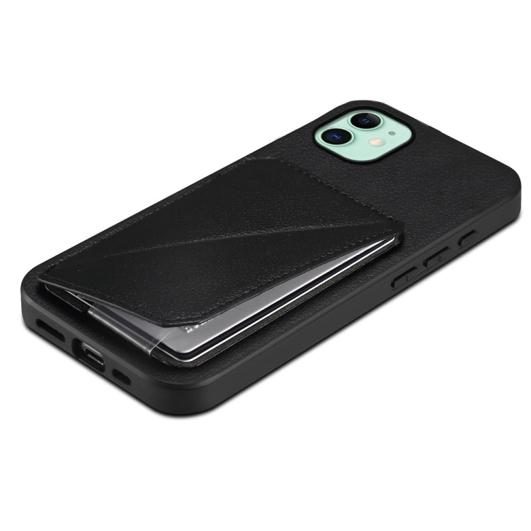 เคสโทรศัพท์ที่ใส่บัตรสองช่องลายหนังลูกวัว D04 สำหรับ iPhone 11, สำหรับ iPhone 11 Pro, สำหรับ iPhone X / XS, สำหรับ iPhone XR, สำหรับ iPhone XS Max, สำหรับ iPhone 7 Plus / 8 Plus