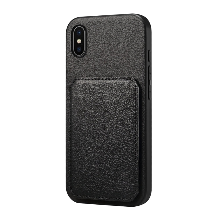 เคสโทรศัพท์ที่ใส่บัตรสองช่องลายหนังลูกวัว D04 สำหรับ iPhone 11, สำหรับ iPhone 11 Pro, สำหรับ iPhone X / XS, สำหรับ iPhone XR, สำหรับ iPhone XS Max, สำหรับ iPhone 7 Plus / 8 Plus
