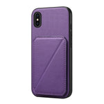 เคสโทรศัพท์ที่ใส่บัตรสองช่องลายหนังลูกวัว D04 สำหรับ iPhone 11, สำหรับ iPhone 11 Pro, สำหรับ iPhone X / XS, สำหรับ iPhone XR, สำหรับ iPhone XS Max, สำหรับ iPhone 7 Plus / 8 Plus
