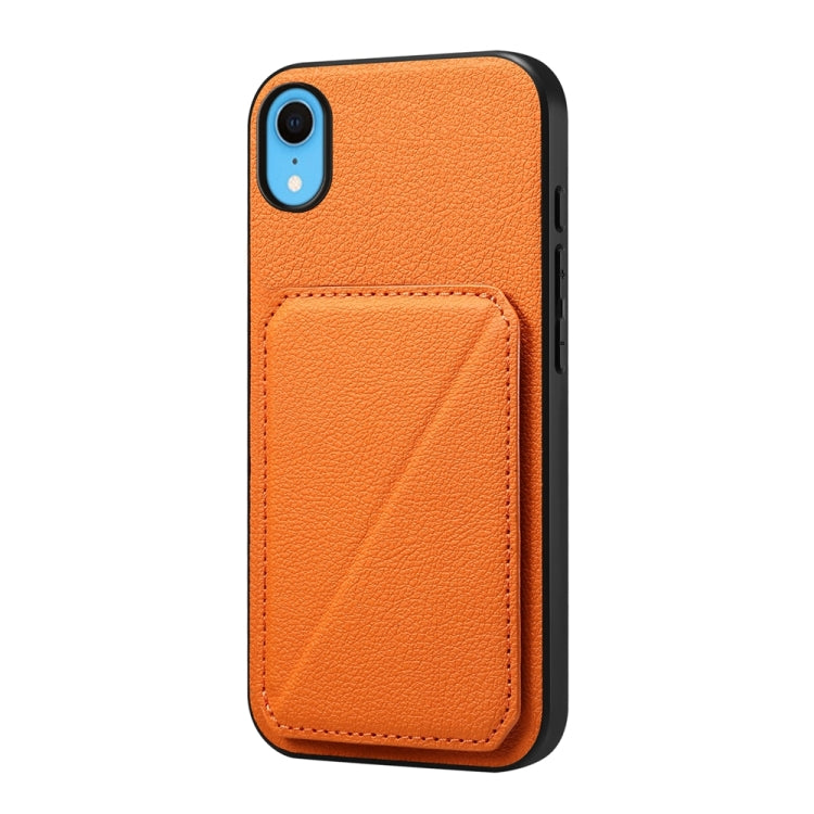 เคสโทรศัพท์ที่ใส่บัตรสองช่องลายหนังลูกวัว D04 สำหรับ iPhone 11, สำหรับ iPhone 11 Pro, สำหรับ iPhone X / XS, สำหรับ iPhone XR, สำหรับ iPhone XS Max, สำหรับ iPhone 7 Plus / 8 Plus