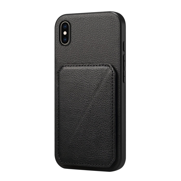 เคสโทรศัพท์ที่ใส่บัตรสองช่องลายหนังลูกวัว D04 สำหรับ iPhone 11, สำหรับ iPhone 11 Pro, สำหรับ iPhone X / XS, สำหรับ iPhone XR, สำหรับ iPhone XS Max, สำหรับ iPhone 7 Plus / 8 Plus