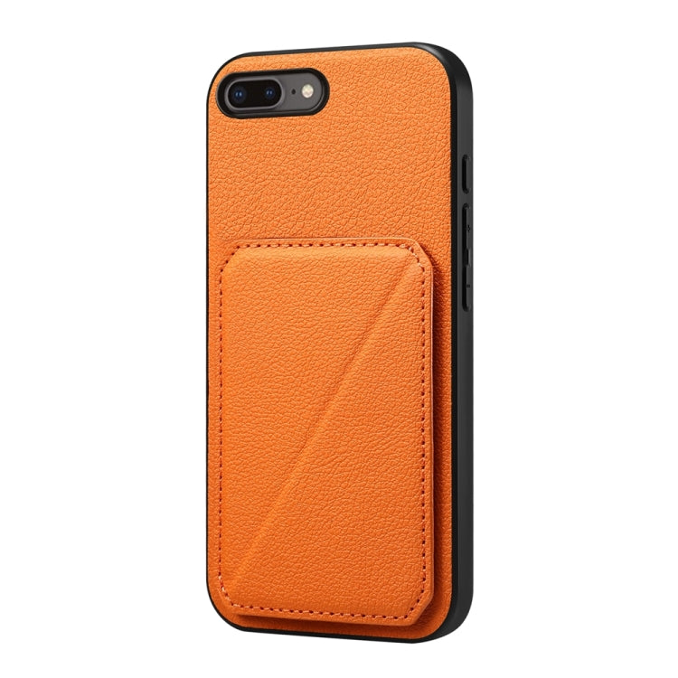 เคสโทรศัพท์ที่ใส่บัตรสองช่องลายหนังลูกวัว D04 สำหรับ iPhone 11, สำหรับ iPhone 11 Pro, สำหรับ iPhone X / XS, สำหรับ iPhone XR, สำหรับ iPhone XS Max, สำหรับ iPhone 7 Plus / 8 Plus