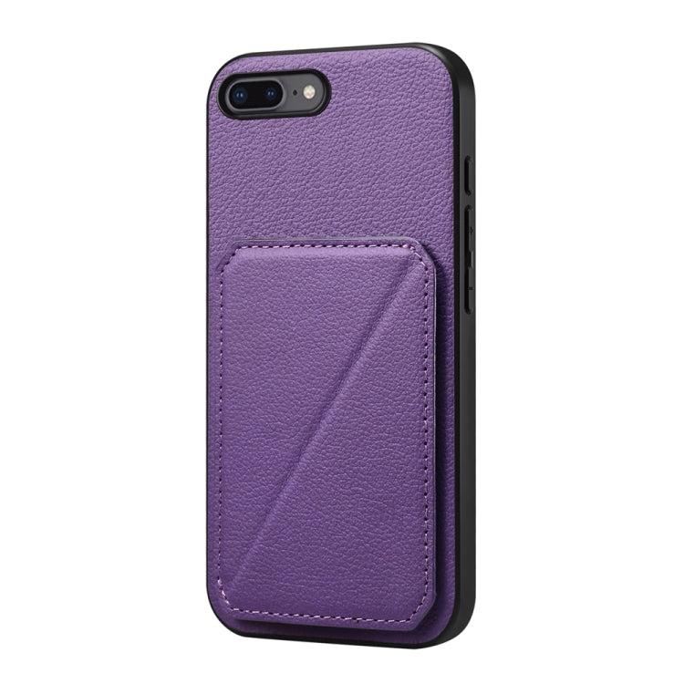 เคสโทรศัพท์ที่ใส่บัตรสองช่องลายหนังลูกวัว D04 สำหรับ iPhone 11, สำหรับ iPhone 11 Pro, สำหรับ iPhone X / XS, สำหรับ iPhone XR, สำหรับ iPhone XS Max, สำหรับ iPhone 7 Plus / 8 Plus
