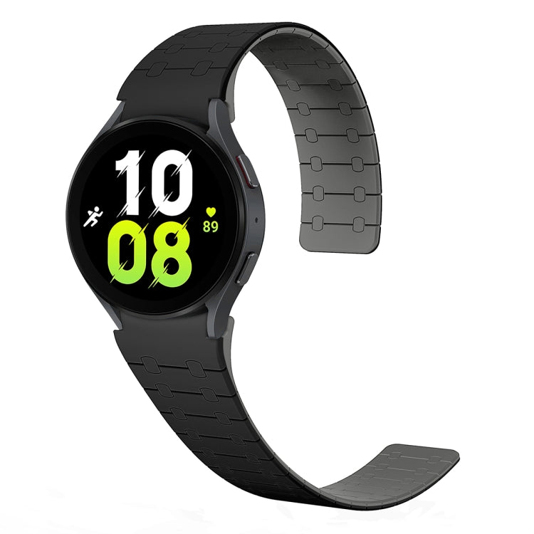 สายรัดนาฬิกาซิลิโคนแม่เหล็กสองสีแบบห่วง สำหรับ Samsung Galaxy Watch 6 / 5 / 4
