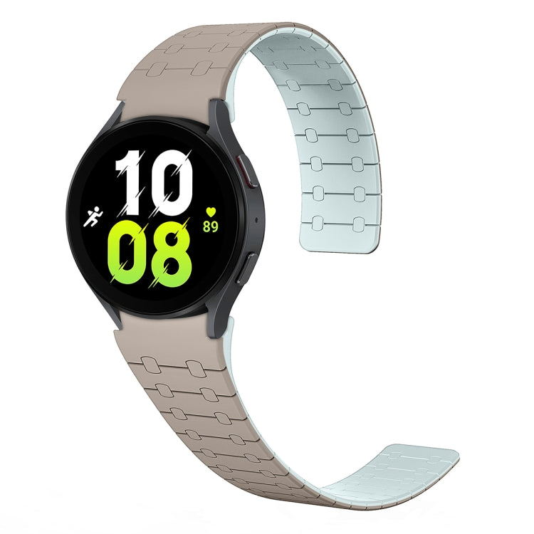 สายรัดนาฬิกาซิลิโคนแม่เหล็กสองสีแบบห่วง สำหรับ Samsung Galaxy Watch 6 / 5 / 4