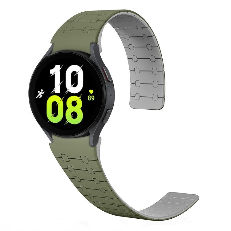 สายรัดนาฬิกาซิลิโคนแม่เหล็กสองสีแบบห่วง สำหรับ Samsung Galaxy Watch 6 / 5 / 4