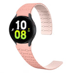 สายรัดนาฬิกาซิลิโคนแม่เหล็กสองสีแบบห่วง สำหรับ Samsung Galaxy Watch 6 / 5 / 4